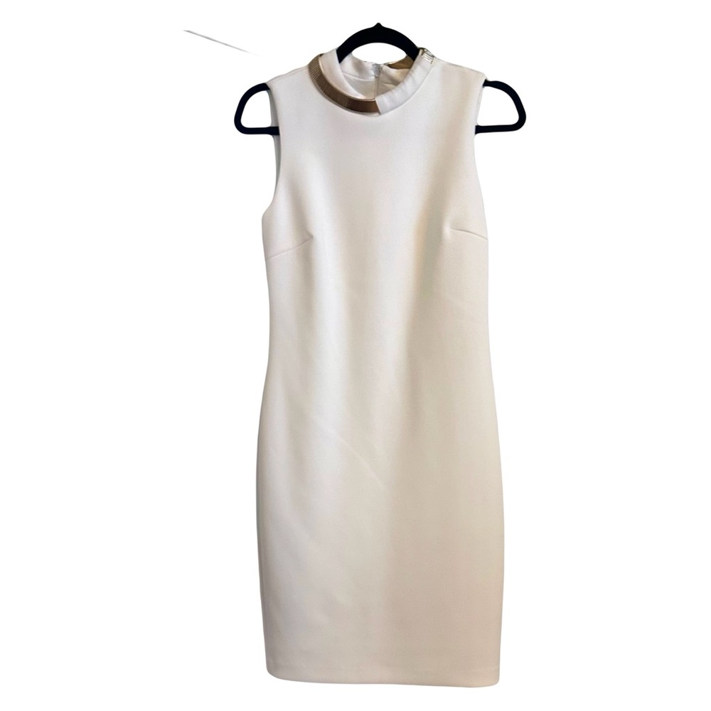 Calvin Klein Cream Sleeveless Mini Dress